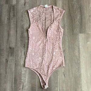 Lace bodysuit shirt